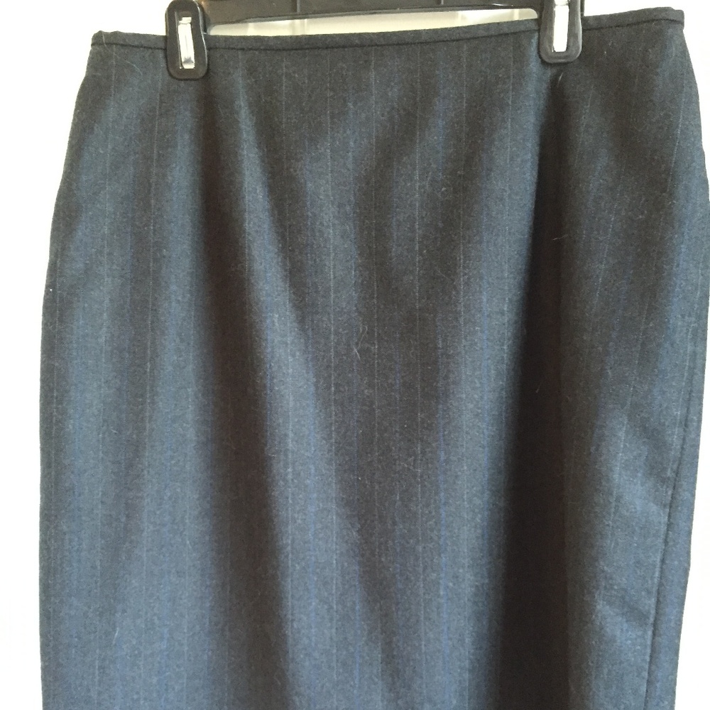 Ralph Lauren Pencil Skirt - Grey Pinstripe